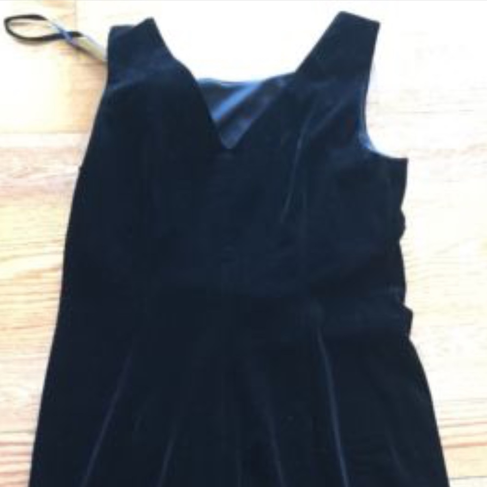 DONNA RICO VELVET LOOK LITTLE BLACK DRESS - Picture 2 of 4